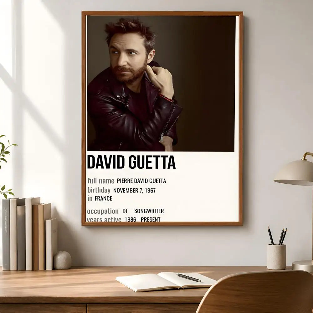 David Guetta PVC Wall Poster – Peel & Stick HD Waterproof Art Wall Art Poster Axl