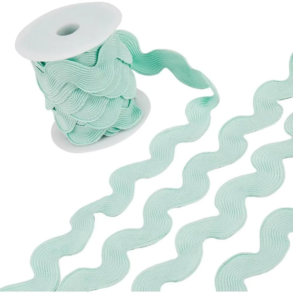 10 Yards Aquamarine Rick Rack Zig Zag Fringe Trim 37mm Wide Sewing Trim Ribbon Axl AECH04-18846