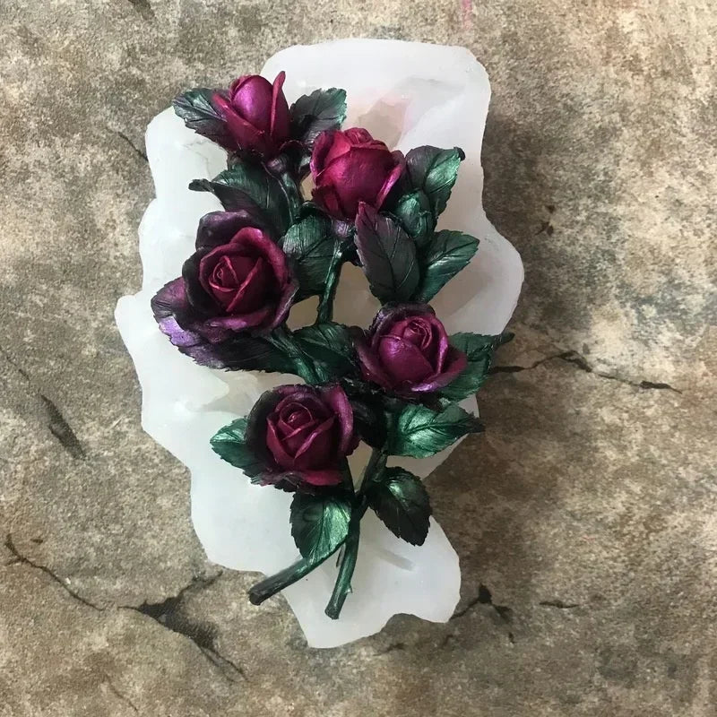 Silicone Rose Flower Mold – Resin, Epoxy & Concrete DIY Crafts Silicone Craft Mold Axl
