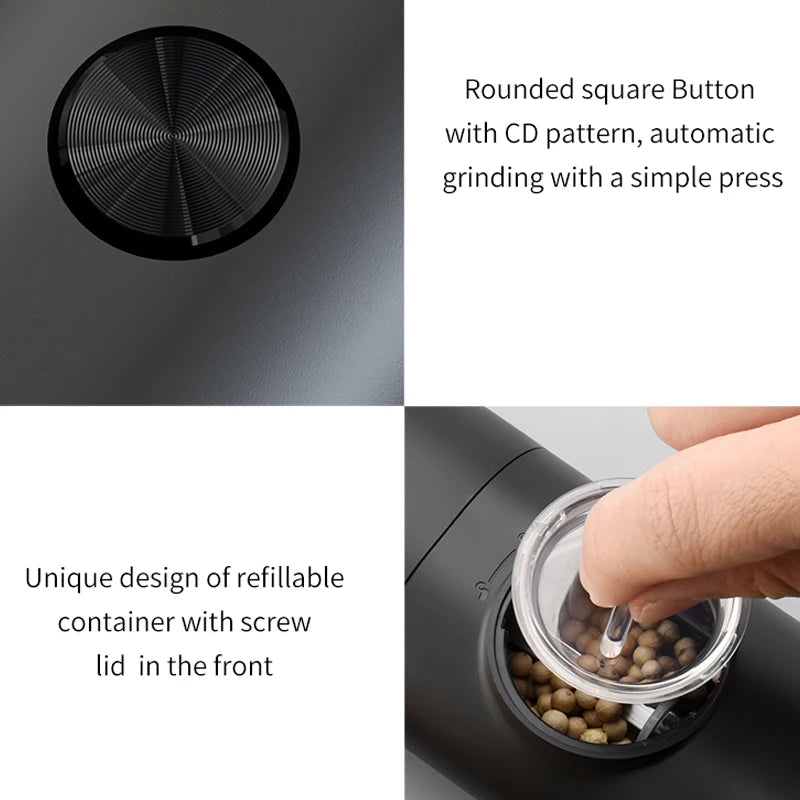 BALASHOV Electric Pepper & Salt Grinder | Adjustable Mill Electric Spice Grinder Axl