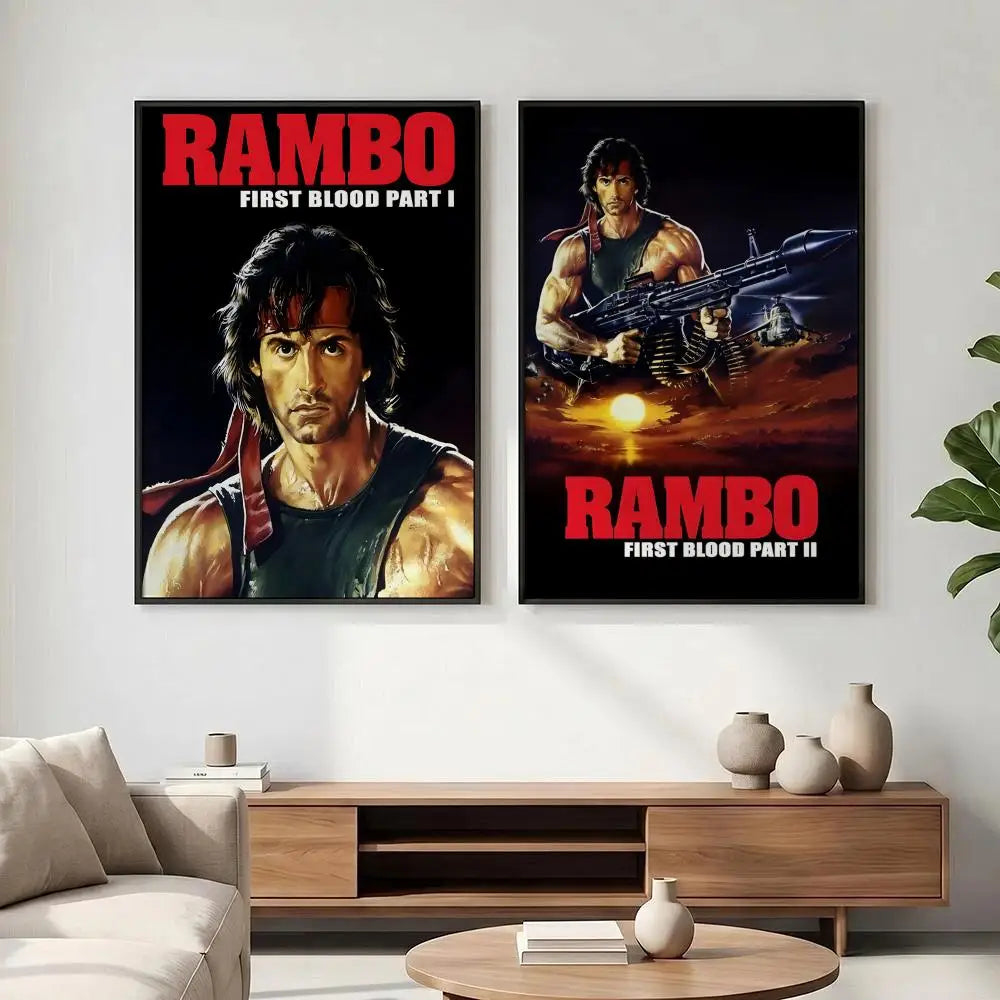 Rambo First Blood Movie Poster – HD Waterproof Wall Art Movie Wall Poster Axl