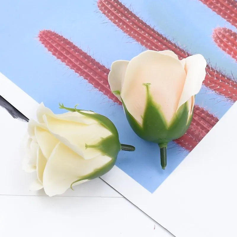 Artificial Soap Rose Flowers 50/100 Pcs – Wedding & Home Decor Artificial Flower Heads Axl 4 100pcs