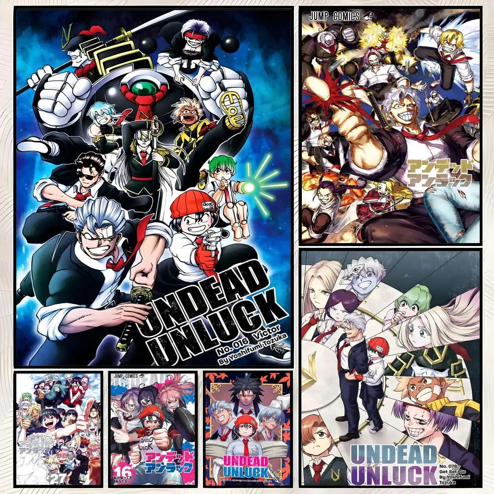 Undead Unluck Manga Poster – Self-Stick HD Waterproof Wall Art Manga Wall Poster Axl