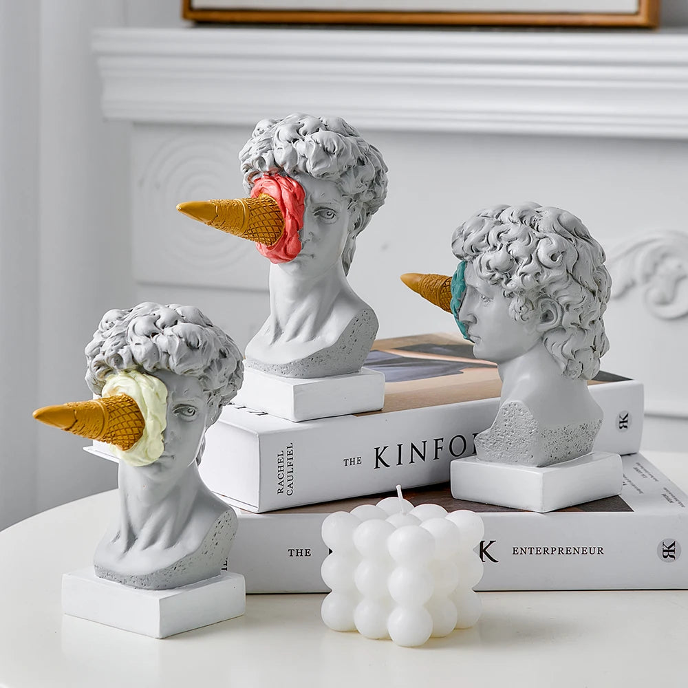 Nordic Ice Cream David Figurine | Resin Sculpture Home Decor Decorative Figurine Axl