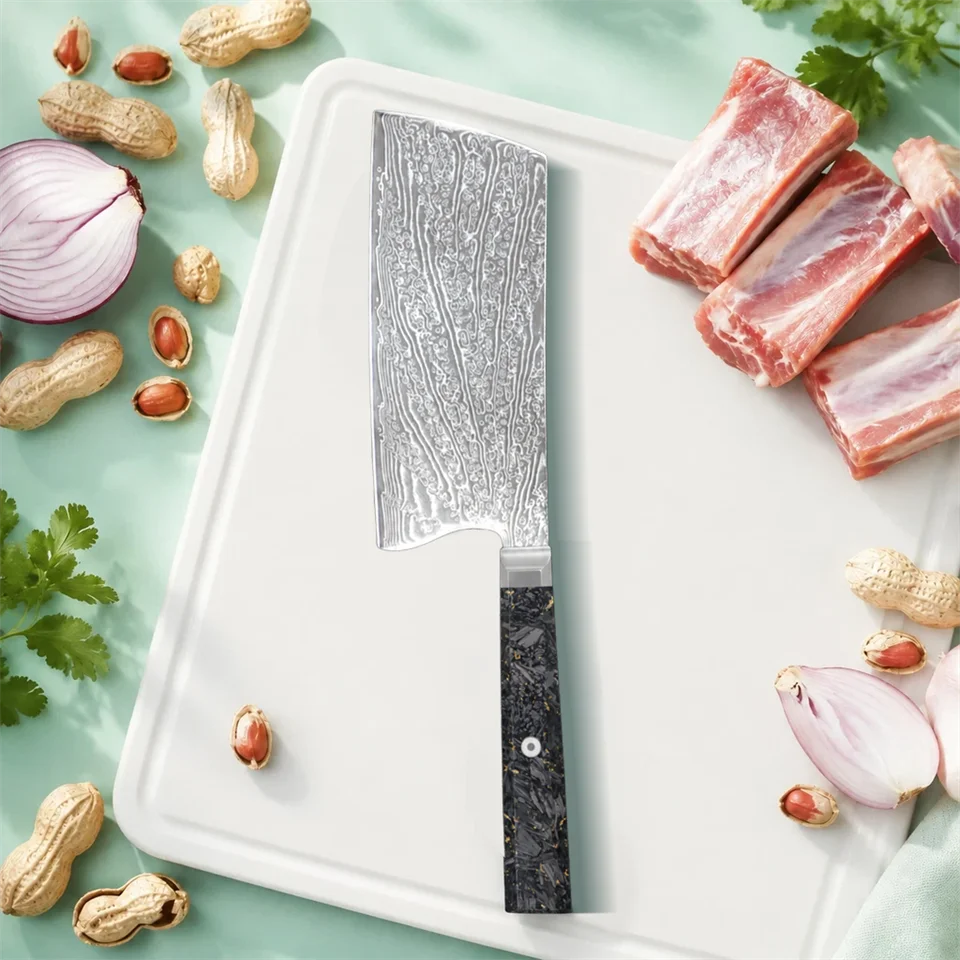 67-Layer Damascus Steel Slicing Chef Knife – 18cm Blade Damascus Chef Knife Axl