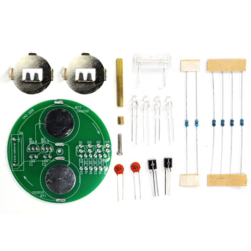 LED Gyro DIY Electronic Kit – Desktop Rotating Light Soldering DIY Electronic Kit Axl DIY Kit