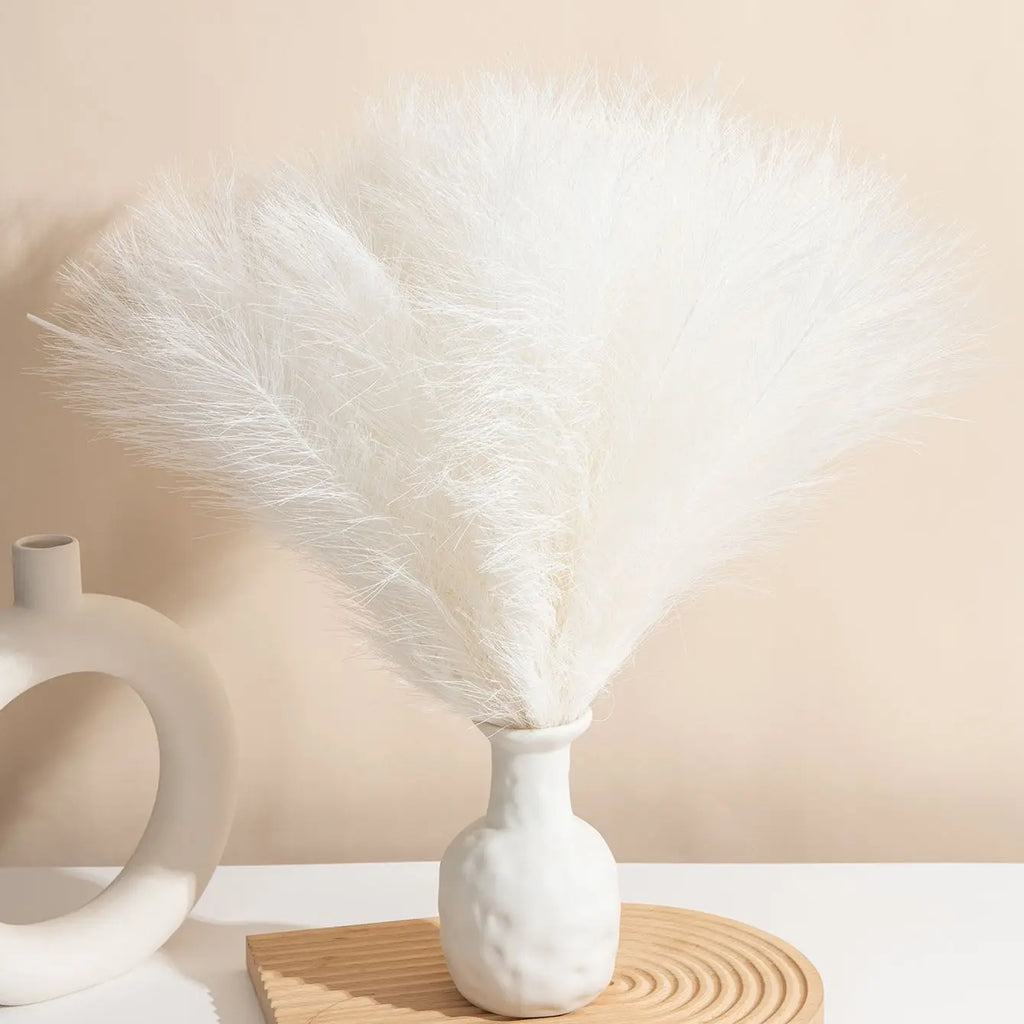 15-Stem Artificial Pampas Grass Bouquet – Wedding & Home Decor Artificial Floral Stems Axl