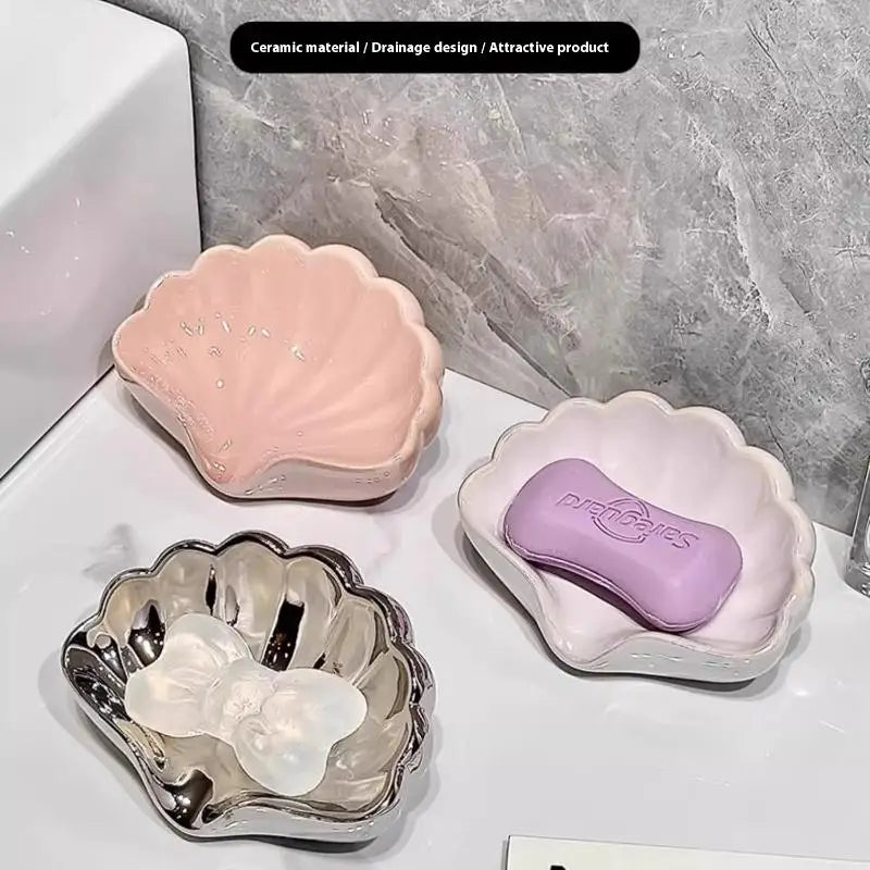 Shell Soap Dish Holder & Jewelry Storage Box – 1 or 2 Pack Soap Dish Holder Axl