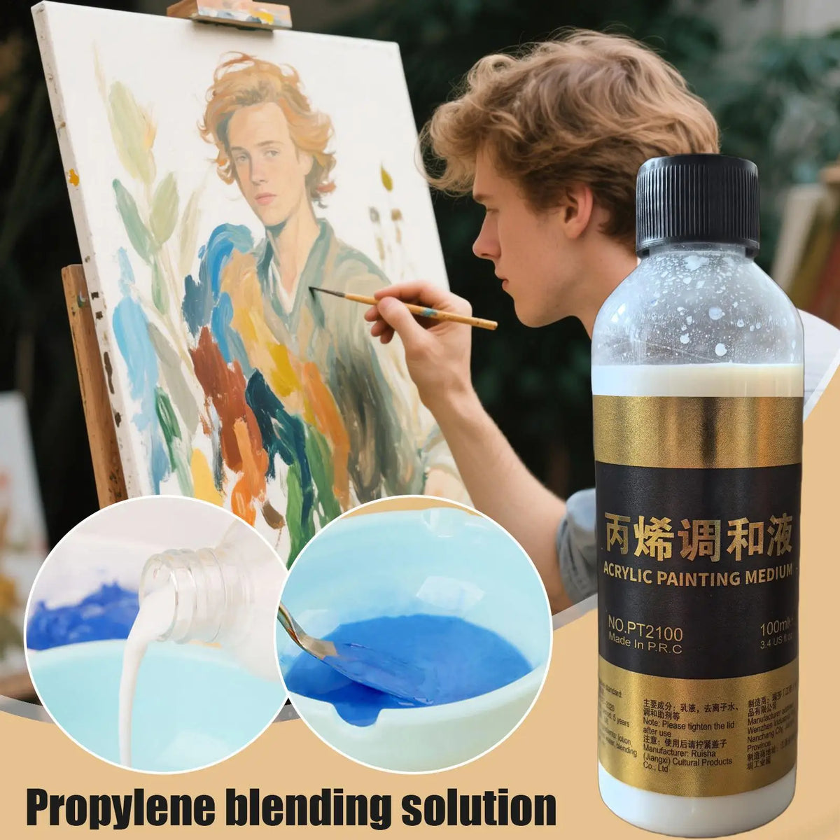 100ml Acrylic Paint Thinner & Fluid Improver for Art & Crafts Acrylic Paint Thinner Axl