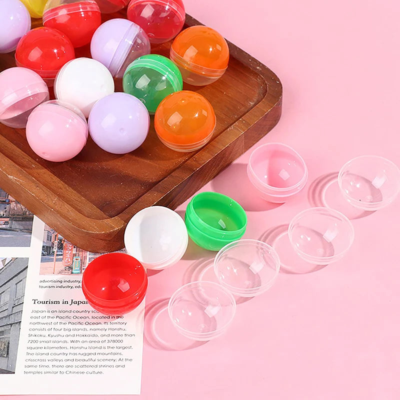 50 Pcs 32mm Clear Plastic Capsule Surprise Balls | Gashapon Capsule Toy Balls Axl