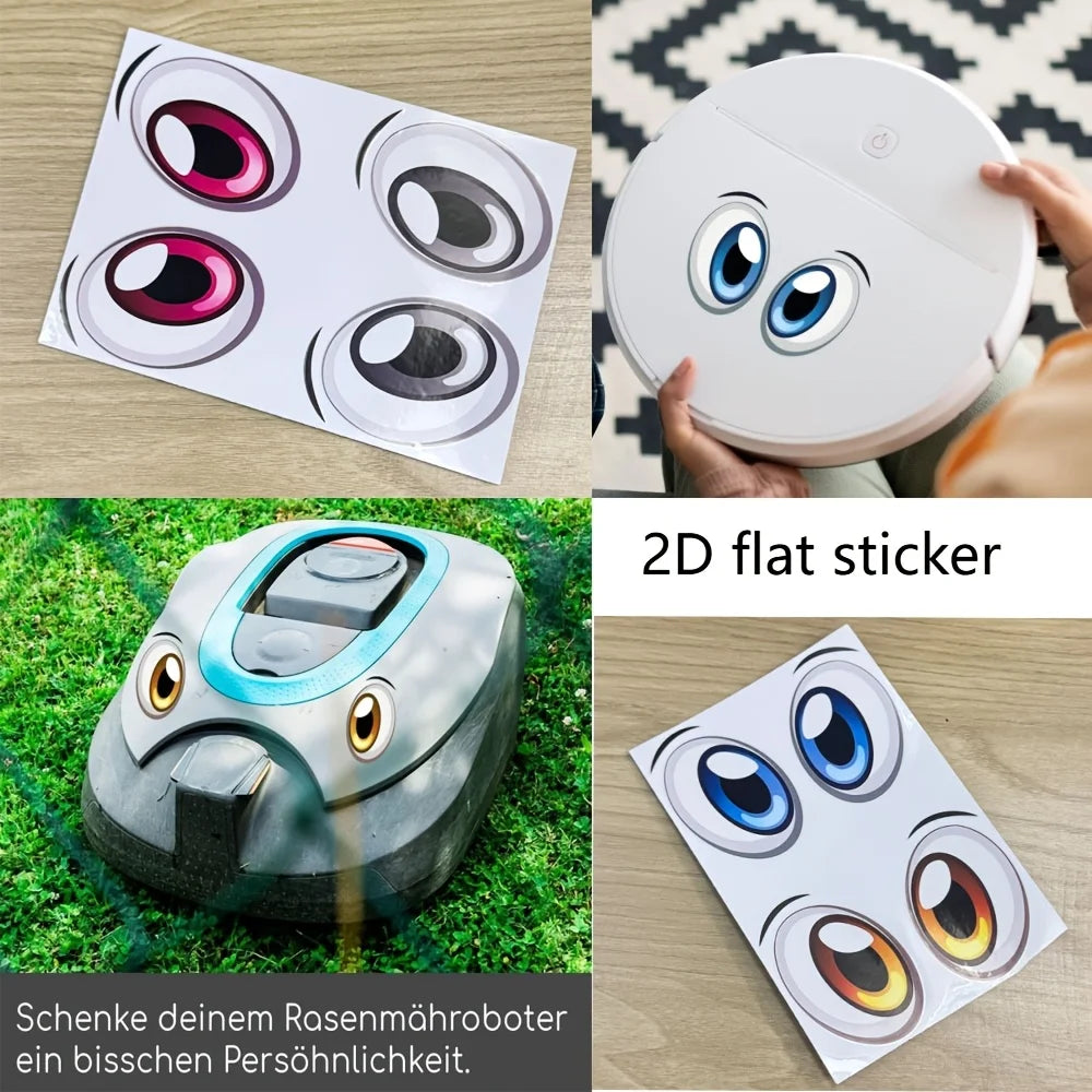 6-Pack Robot Eye Static Cling Vinyl Decals | Cars & Gadgets Vinyl Static Cling Decals Axl