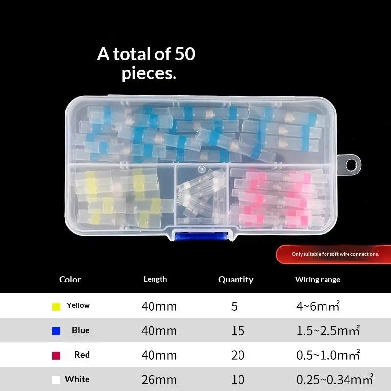 Waterproof Solder Seal Heat Shrink Wire Connectors 50–100Pcs Wire Connectors Axl 50pcs mix