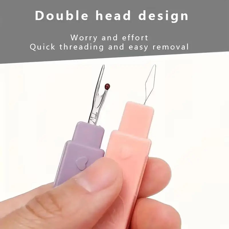 2-Pack Needle Threader & Thread Picker Set with Case Needle Threader Set Axl
