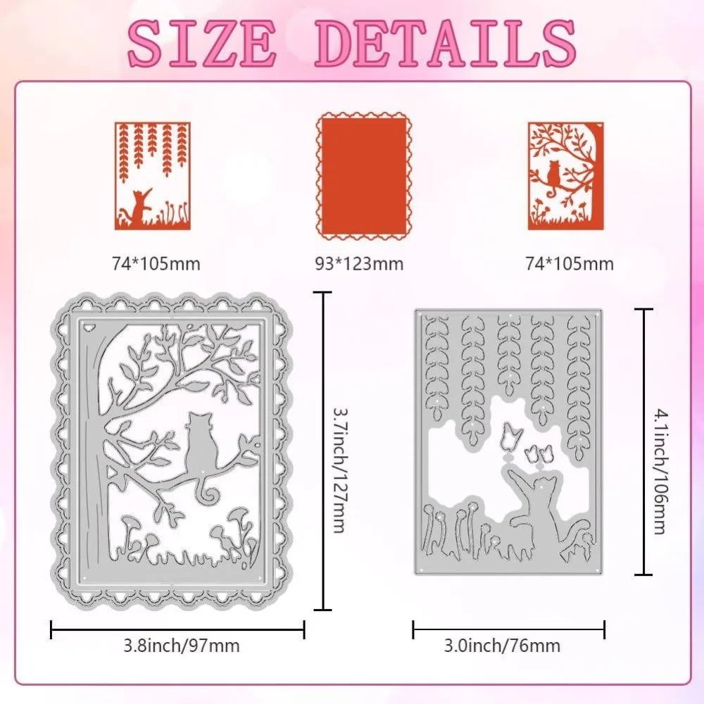 Cat Frame Metal Cutting Dies – Scrapbooking & Card Making Craft Cutting Dies Axl