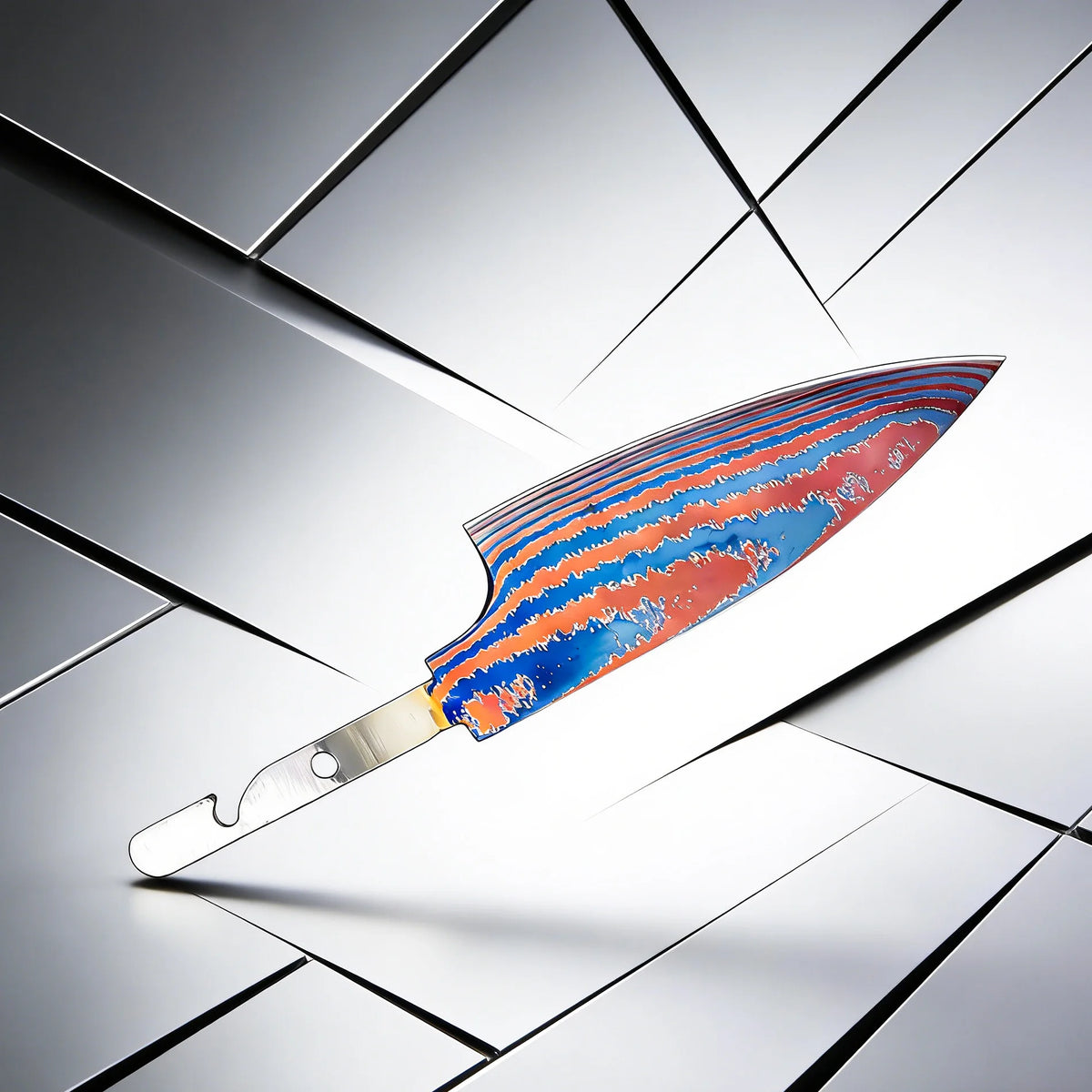Damascus Steel Santoku Blank Blade Set – Hand Forged, DIY Knife Blank Blade Axl
