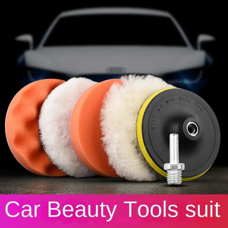 6-Piece Car Polishing Sponge Pad Set – Drill Waxing Kit Car Polishing Pad Set Axl