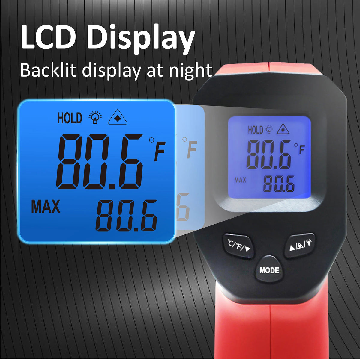 Digital Infrared Thermometer Gun | Non-Contact -50~380°C LCD Infrared Thermometer Gun Axl