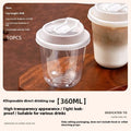 10-Pack Transparent U-Shaped Disposable Cups with Lids Disposable Beverage Cups Axl P1