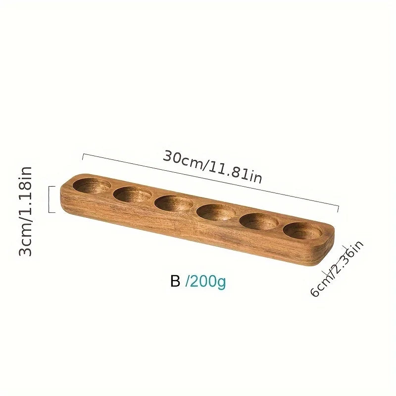KEMORELA Wooden Egg Storage Box – Multi-Compartment Organizer Egg Storage Organizer Axl 6-hole
