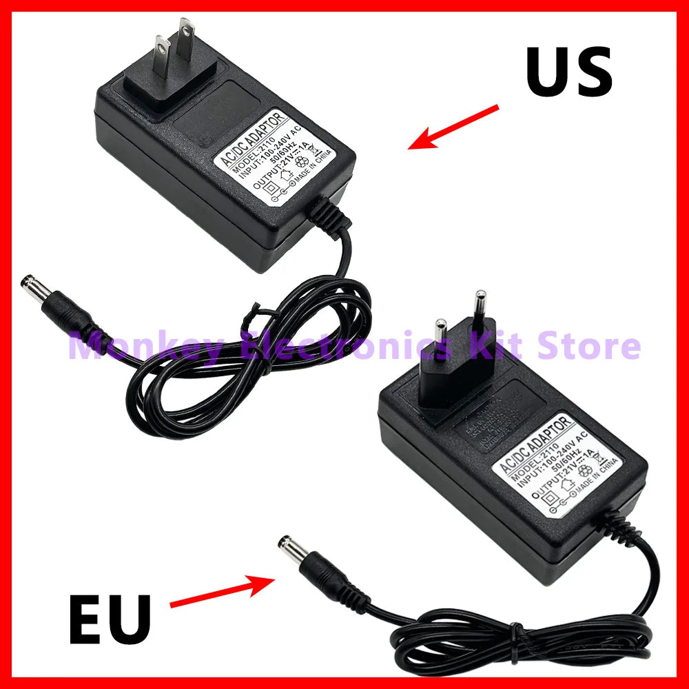 21V Lithium Battery Charger for 18V Electric Drill | EU/US Plug Battery Charger Axl