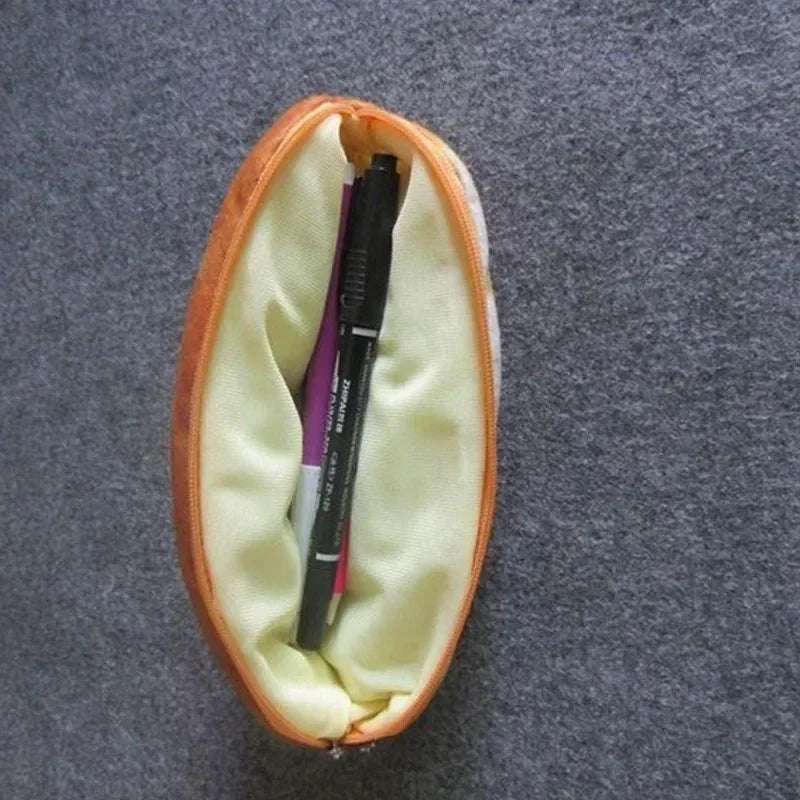 Bread Shaped Pencil Case – Large Capacity Kids Pen Bag Novelty Pencil Case Axl