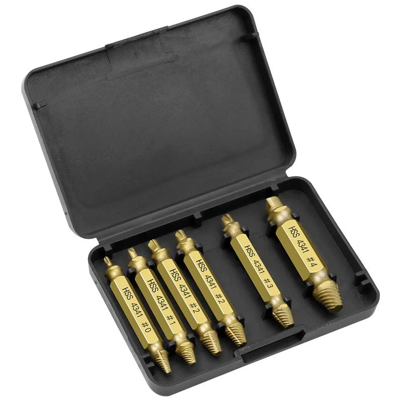 Double-Head Screw Extractor & Broken Bolt Remover Set Screw Extractor Set Axl
