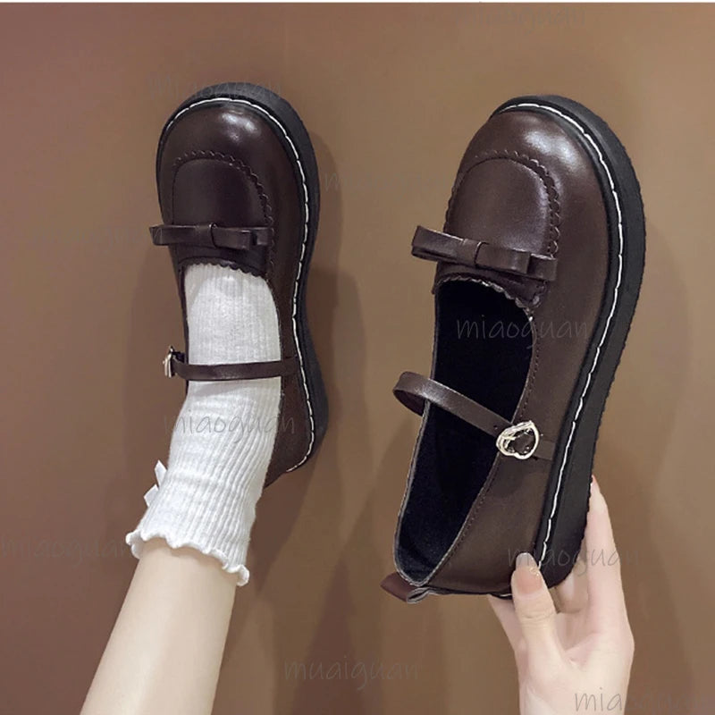 Women's Mary Jane Flat Loafers – Lolita JK Buckle Shoes Mary Jane Flats Axl