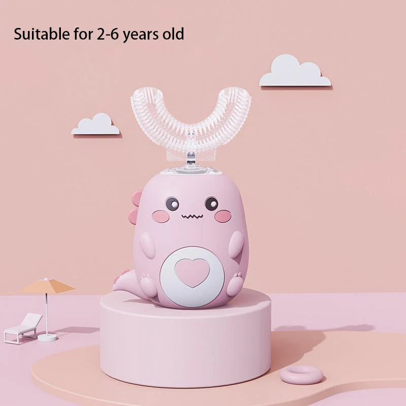 BALASHOV Kids U-Shaped Sonic Electric Toothbrush – Silicone Kids Electric Toothbrush Axl 2-6 years old pink