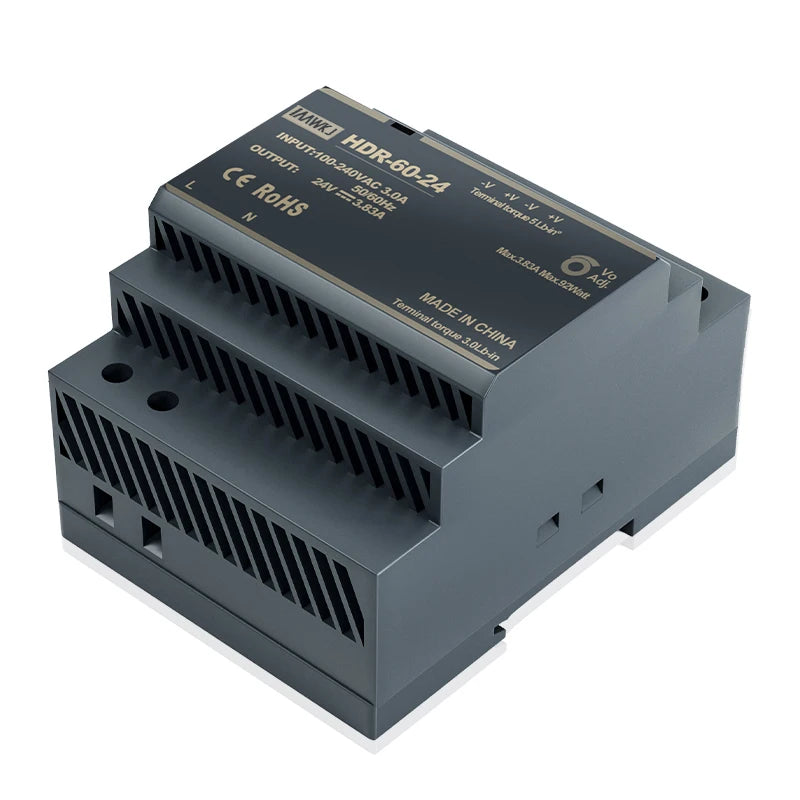 DIN Rail Switching Power Supply AC–DC 5V–48V | HDR-30/60/100 DIN Rail Power Supply Axl