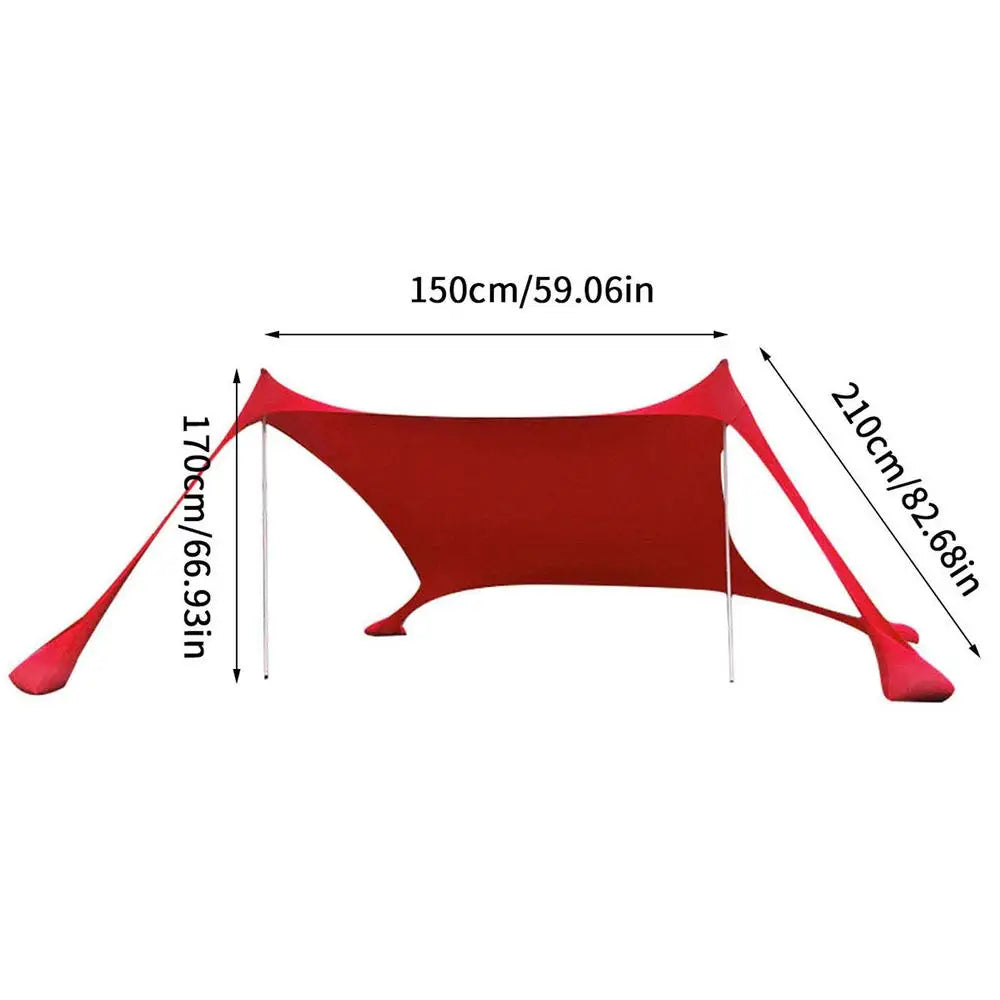 Pop-Up Beach Canopy Tent – UV Sun Shade, Camping & Picnics Beach Canopy Tent Axl Red