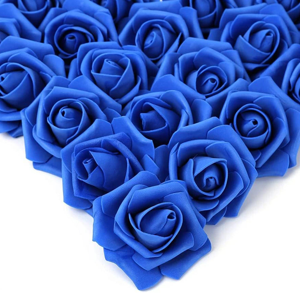 PE Foam Rose Heads – Artificial Flowers for Wedding & Home Decor Artificial Flower Heads Axl DEEP BLUE 10pcs