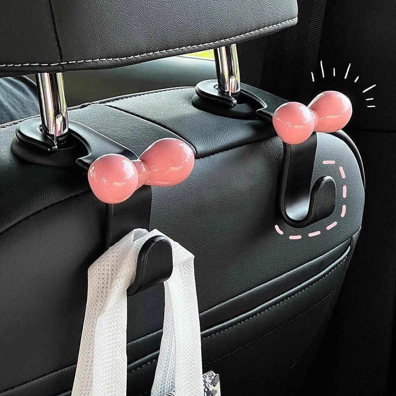 Cute Bow Car Headrest Hook – Purse & Bag Hanger Organizer Car Headrest Hook Axl