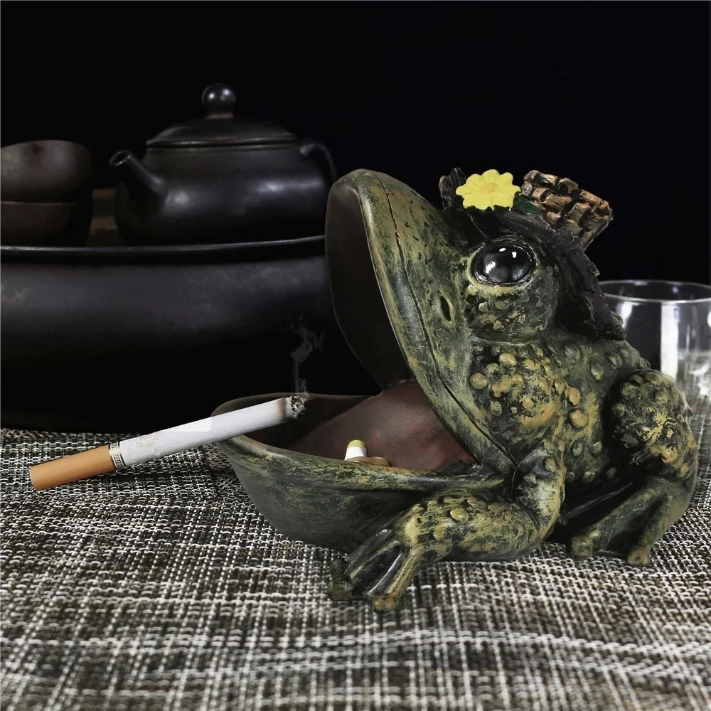 Animal Ashtray – Frog Turtle Crocodile Resin Garden Decor Decorative Ashtray Axl