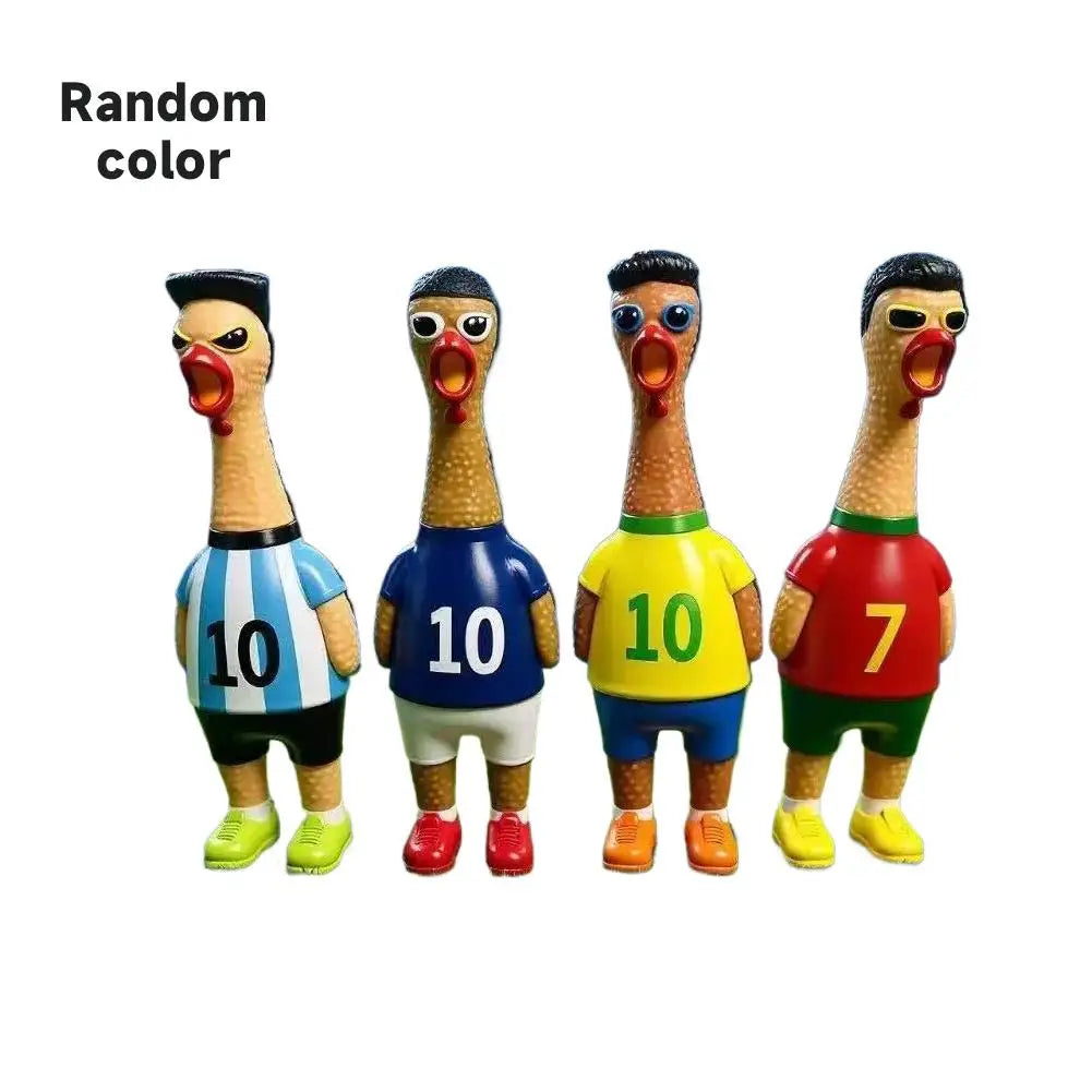 Screaming Soccer Chicken Squeeze Toy – Funny Party Gift Novelty Squeeze Toy Axl 1pc Random