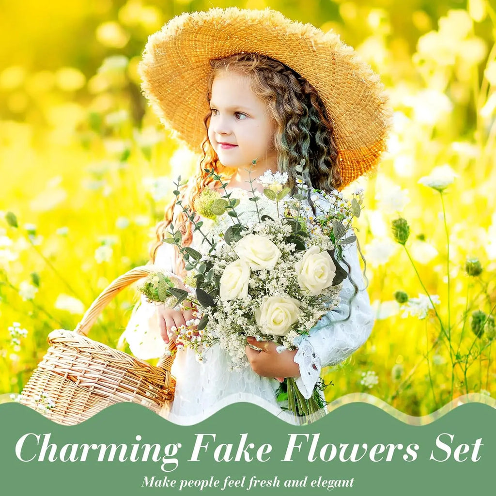 30-Pc Artificial Flower Stem Set – Wedding & Home Décor Artificial Flower Set Axl