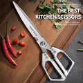 Heavy Duty Stainless Steel Kitchen Scissors & BBQ Shears Kitchen Shears Axl Silver