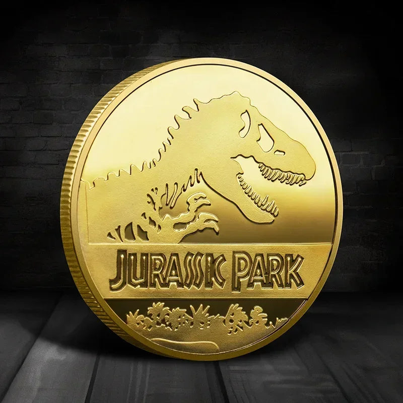 Jurassic Park Dinosaur Commemorative Coin – Metal Medallion Collectible Coin Axl