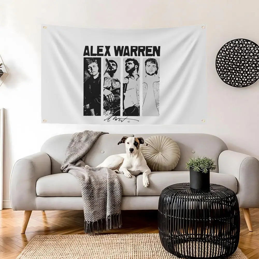 Singer Art Banner Flag – Bedroom Wall & Concert Decor | 6 Sizes Decorative Banner Flag Axl