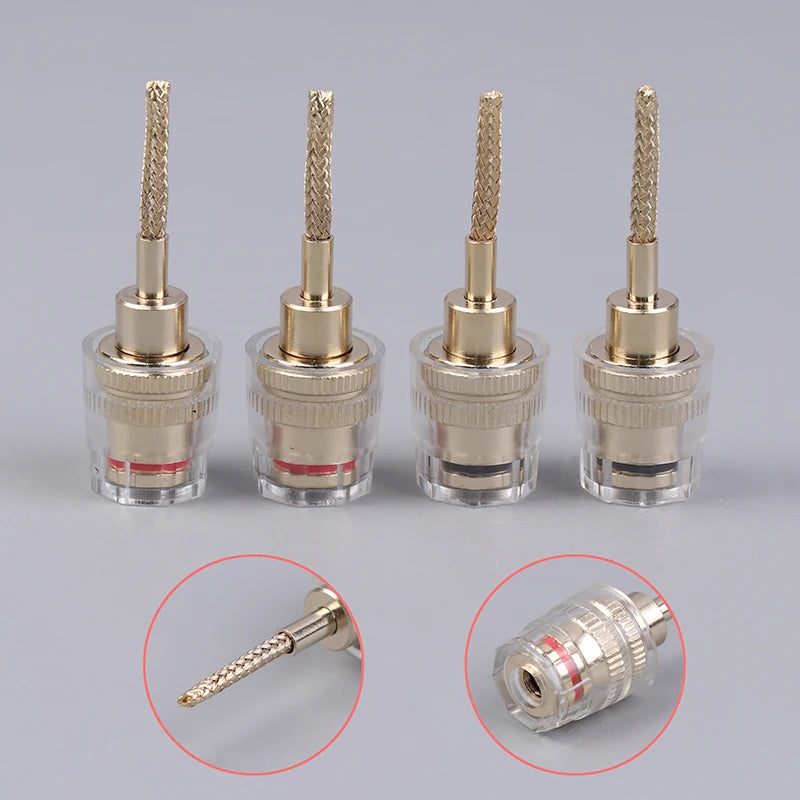 4MM Banana to 2MM Pin HIFI Audio Connector Adapter (2/4 Pcs) Audio Connector Adapter Axl