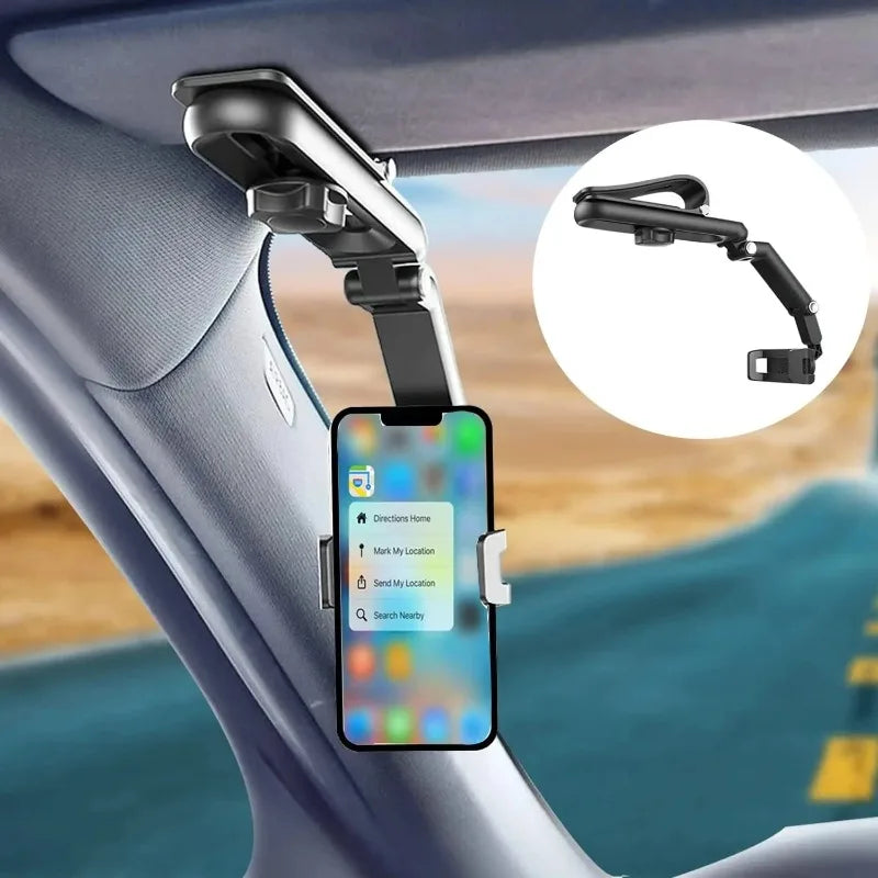 360° Sun Visor Car Phone Holder – Universal iPhone & Android Car Phone Mount Axl