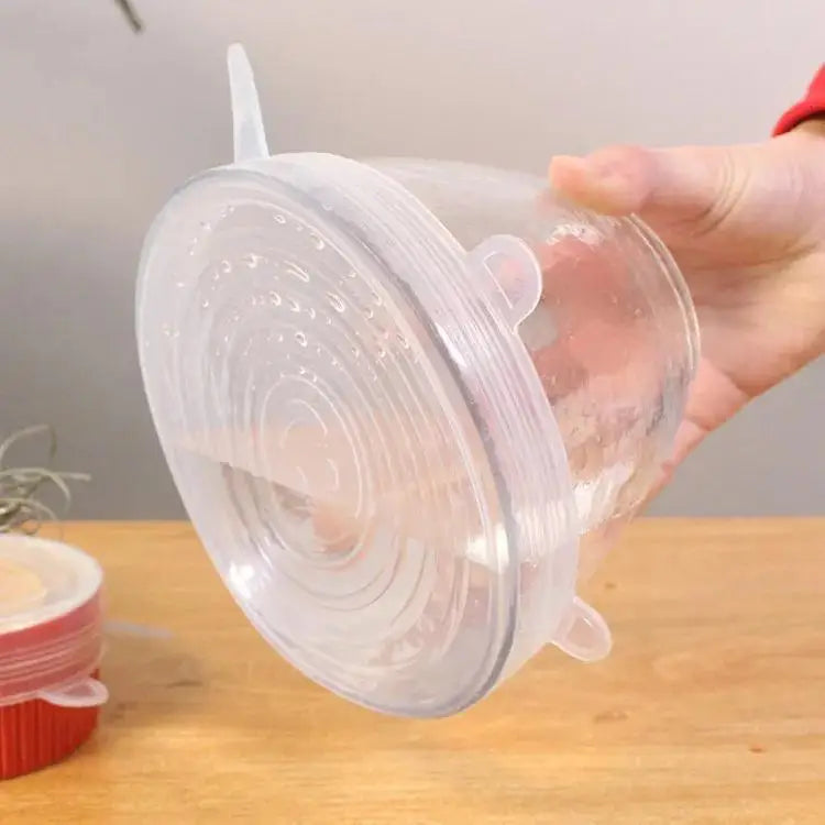 6-Piece Reusable Silicone Stretch Lids – Food Fresh Seal Covers Silicone Stretch Lids Axl