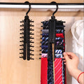 20-Row Tie & Belt Organizer Rack – 360° Rotating Closet Hook Closet Organizer Rack Axl A