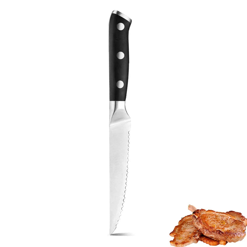 Stainless Steel Steak Knife Set – 1, 3 or 6 Piece Kitchen Knives Steak Knife Set Axl 1pcs