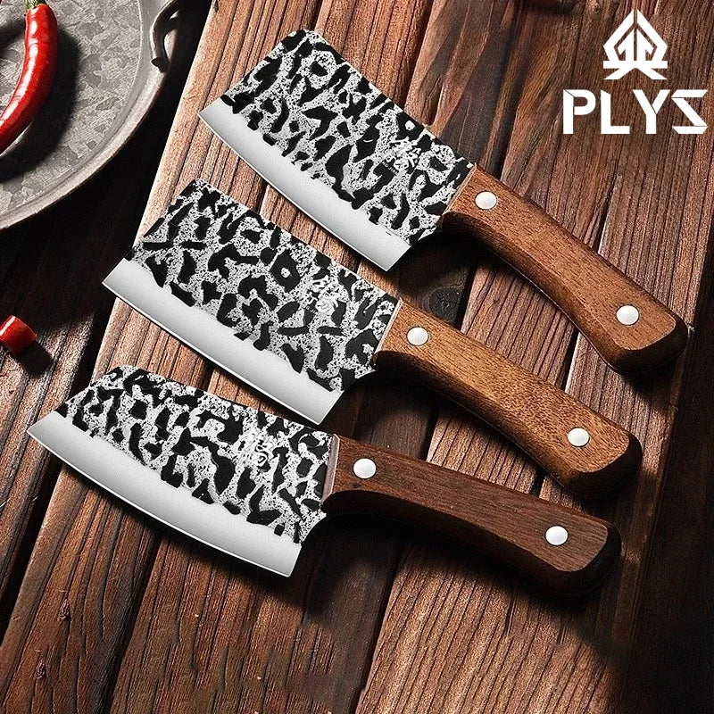 Mini 3-Piece Stainless Steel Kitchen Knife Set – Chef & Cleaver Kitchen Knife Set Axl