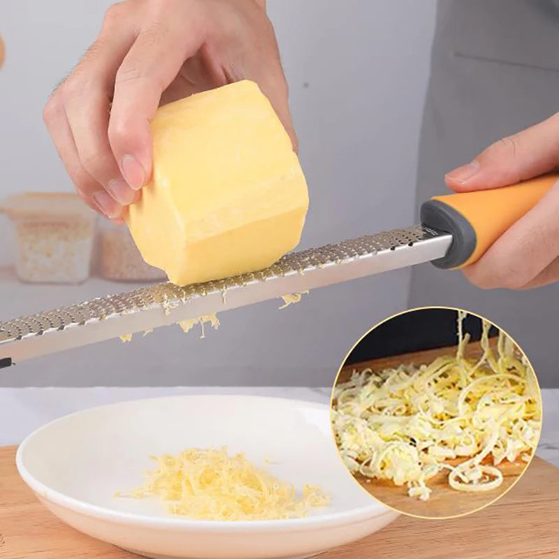 Stainless Steel Cheese & Lemon Grater with Protective Cover Cheese Grater Zester Axl