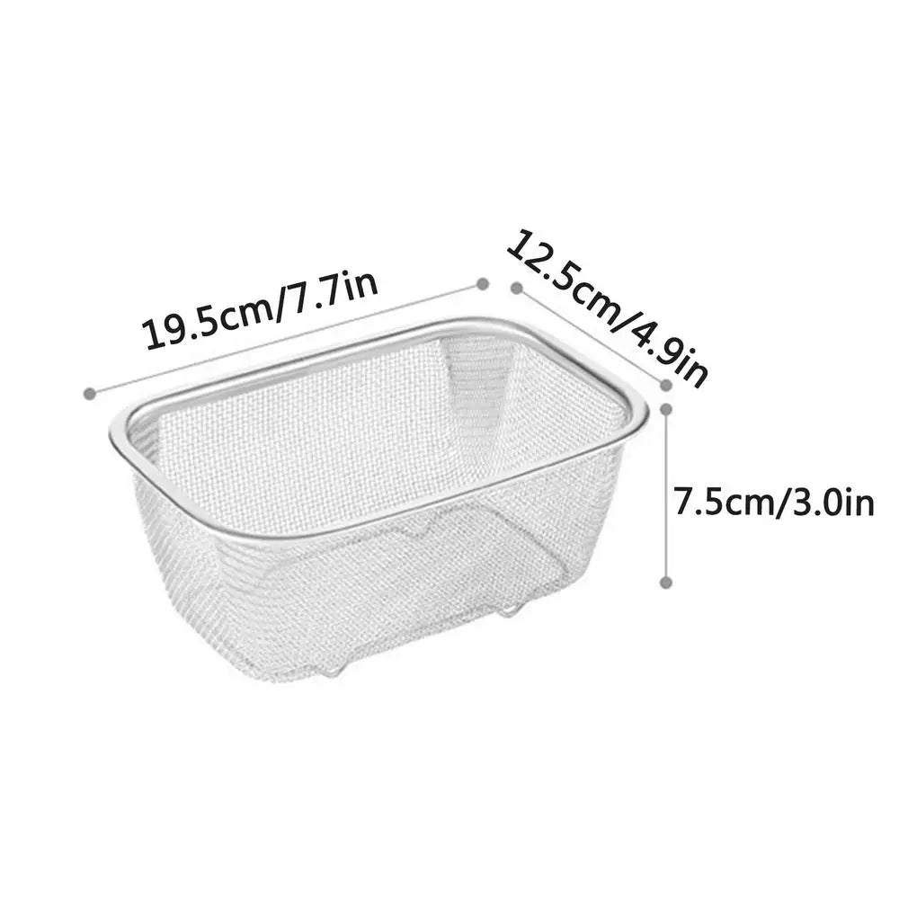 Stainless Steel Fine Mesh Strainer Basket | Rectangle Colander Kitchen Strainer Basket Axl small
