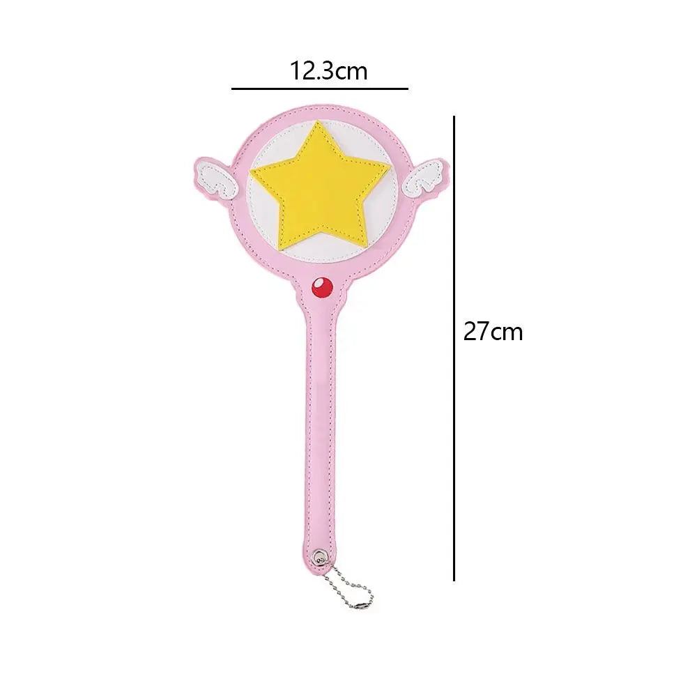 Anime Magic Wand Card Holder Bag – Cute Wings PU Zipper Pouch Card Holder Bag Axl