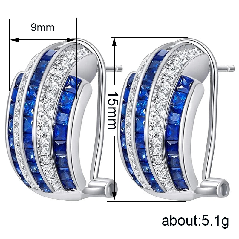 Huitan Cubic Zirconia Stud Earrings – Elegant Women's Jewellery Stud Earrings Axl