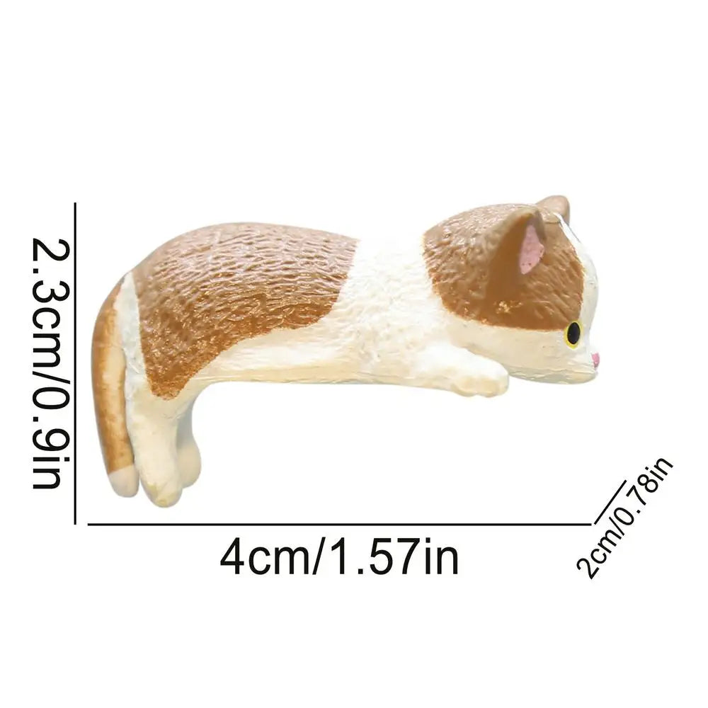 Miniature Cat Figurines – Kitten Desktop Decor Statues PVC Miniature Figurine Axl B