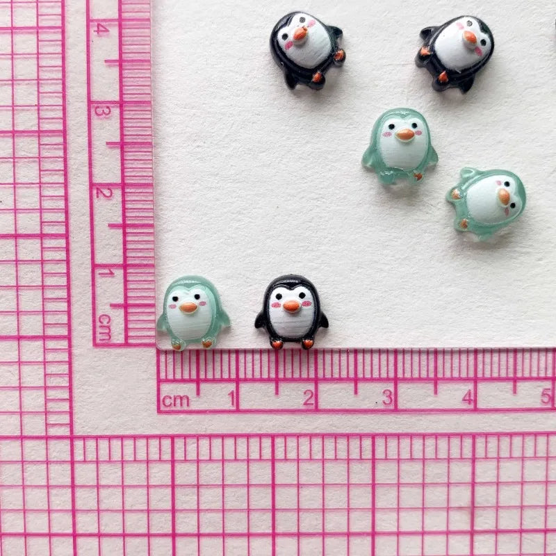 50 Pcs Mini Resin Penguin Flatback Figurines – Nail & DIY Craft Craft Embellishments Axl